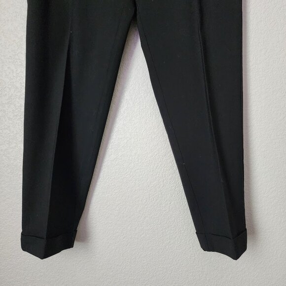 EILEEN FISHER Cuffed Dress slacks wool blend in black size 10 - Picture 8 of 8